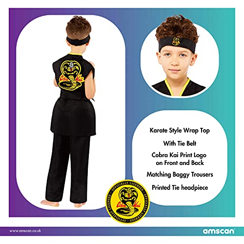 amscan 9912055 - Disfraz de Cobra Kai Gi para niños 10-12 años