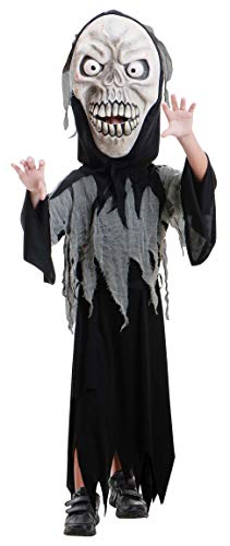 amscan Costume-Age Years-1 Pc Disfraz de The Big Head Ghoul – Edad 8 – 10 1 pieza, color negro, 8-10 años (9903408)