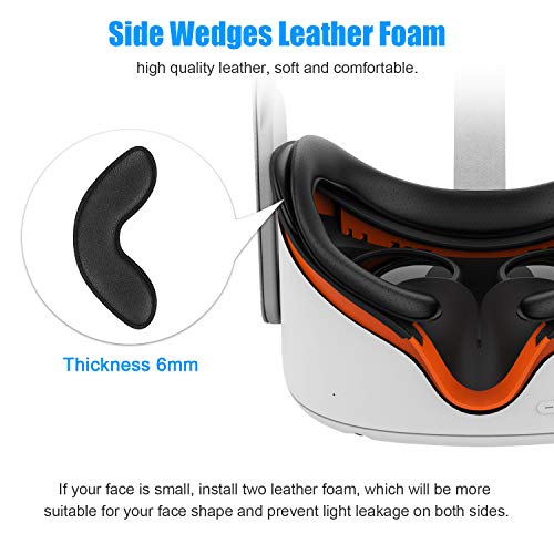 AMVR-Soporte de interfaz suave para ventilación facial de realidad virtual y antifugas de piel sintética con luz antifugas, accesorios de comodidad personalizados,juego de 7 piezas para Oculus Quest 2
