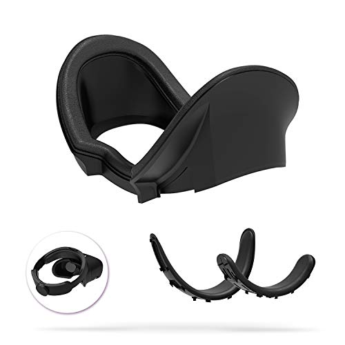 AMVR VR Interfaz Facial Soporte Suave y Almohadilla de Cubierta Facial de Espuma de Cuero PU Juego de Comodidad de Repuesto para Oculus Rift S (A)