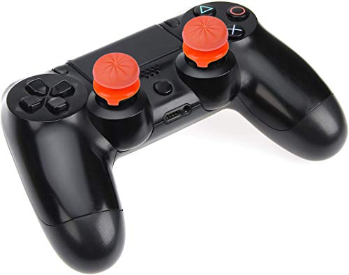 ANDERK Joystick Thumbstick Caps - Accesorios de Controlador de juego, Accesorios Esenciales para el Juego mando PS4 [playstation_4], Orange