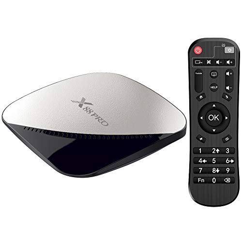 Android 9.0 TV Box 4GB RAM 32GB ROM RK3318 Quad-Core 64 bit Cortex-A53 CPU Penta-Core Mali-450 GPU 2.4GHz and 5GHz Dual Band WiFi H.265 4K Media Player