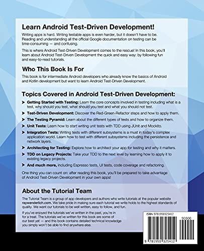Android Test-Driven Development by Tutorials (Second Edition): Learn Android TDD by Building Real-World Apps