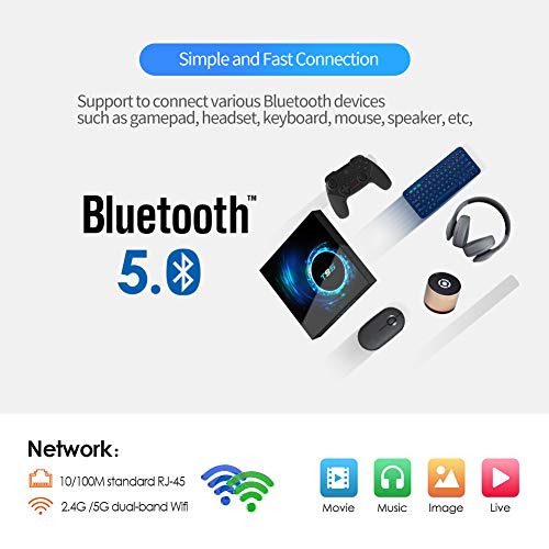 Android TV Box, Android Box 10 H616 Quad-Core with 4GB RAM 64GB ROM Support 2.4G/5G WiFi/H.265 Decoding/6K Full HD Output/ HD 2.0/100M Ethernet/ Bluetooth 5.0 Smart TV Box