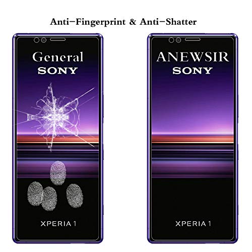 ANEWSIR Protector de Pantalla para Sony Xperia 1,9H Dureza Alta sensibilidad 3D [Sin Burbujas] Cristal Templado Protector de Pantalla para Sony Xperia 1[2 Pack]