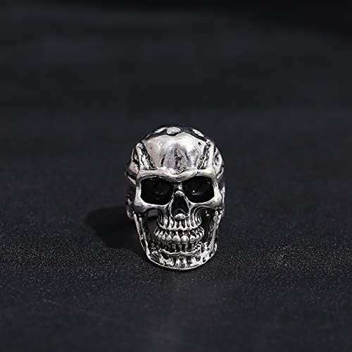 Anillo Gótico Steam Punk De Halloween - Anillo De Calavera De Demonio De Terror Vintage, Anillo Apilable Unisex De Motociclista De Hip Hop Apilable, Hombres Y Mujeres, Calavera