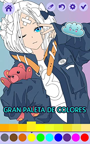 Animated Glitter Coloring Book - Anime Manga