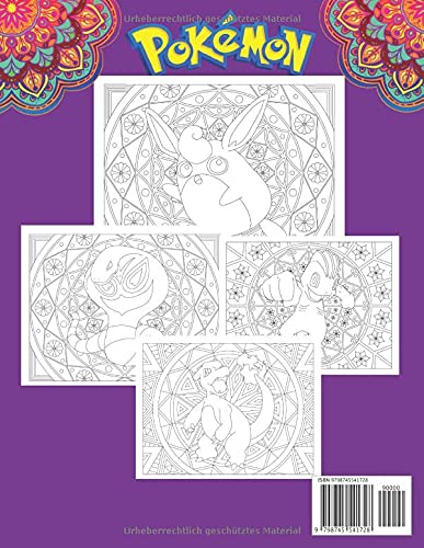 Anime Mandala Malbuch: Lustige Malbücher für Kinder von Malbuch für Kinder im Alter von 4-6, 6-8, 8-12! +100 Anti-Stress-Zeichnungen für Kinder, kreative Aktivitäten für Kinder - Malbuch für Kinder