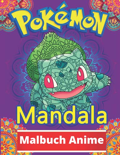 Anime Mandala Malbuch: Lustige Malbücher für Kinder von Malbuch für Kinder im Alter von 4-6, 6-8, 8-12! +100 Anti-Stress-Zeichnungen für Kinder, kreative Aktivitäten für Kinder - Malbuch für Kinder