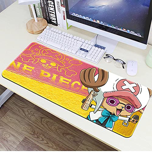 Anime One Piece Alfombrilla de Ratón Extragrande XXL con Base de Goma Antideslizante para PC, Ordenador Portátil, Mouse Pad para Juegos 900x400x3mm