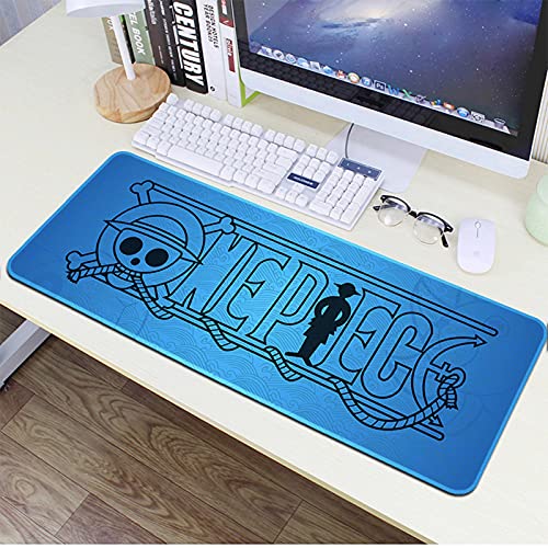 Anime One Piece Alfombrilla de Ratón Extragrande XXL con Base de Goma Antideslizante para PC, Ordenador Portátil, Mouse Pad para Juegos 900x400x3mm