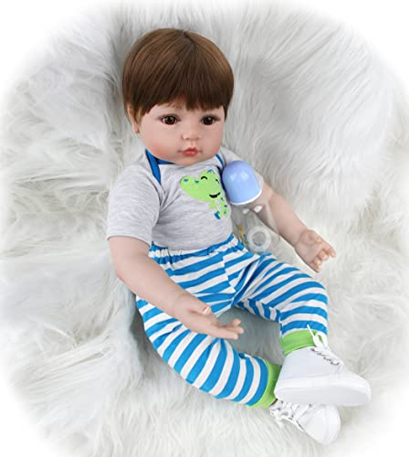 antboat Lindo Muñecas Reborn Bebé Niño 20 Pulgadas 50 cm Silicona Blanda Vinilo Barato Realista Juguetes Bebes Reborn Reales Hecho a Mano Reborn Baby