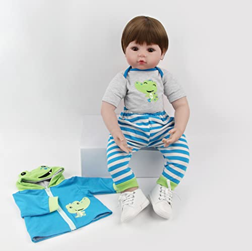 antboat Lindo Muñecas Reborn Bebé Niño 20 Pulgadas 50 cm Silicona Blanda Vinilo Barato Realista Juguetes Bebes Reborn Reales Hecho a Mano Reborn Baby