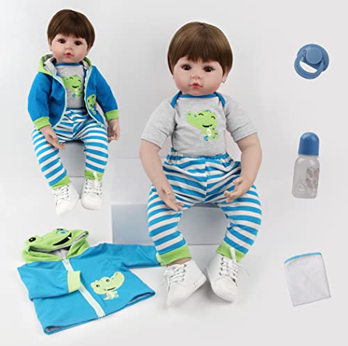 antboat Lindo Muñecas Reborn Bebé Niño 20 Pulgadas 50 cm Silicona Blanda Vinilo Barato Realista Juguetes Bebes Reborn Reales Hecho a Mano Reborn Baby