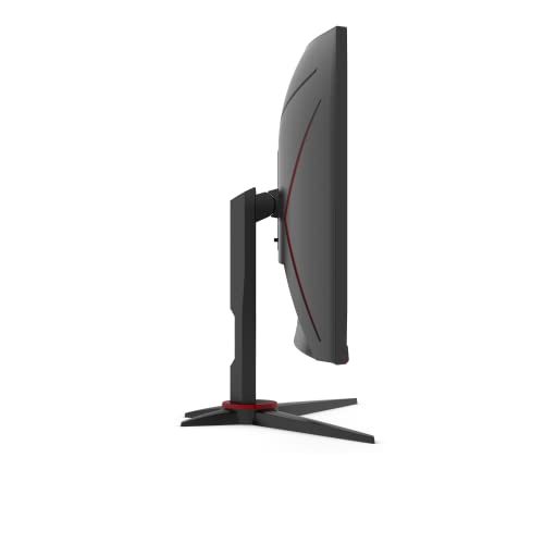 AOC C27G2ZE/BK - Monitor curvo gaming de 27" FHD (1920x1080, 1500R, 240Hz, 0.5 ms, VA, FreeSync Premium, 300 cd/m, VESA, HDMI 2x2.0, Displayport 1x1.2) Negro/rojo