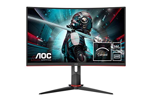 AOC Monitor CQ27G2U/BK- 27" Curved 1500R QHD, 144Hz, 1Ms, VA, FreeSync Premium, 2560x1440, 250cd/m, HDMI 2x2.0, Displayport 1x1.2