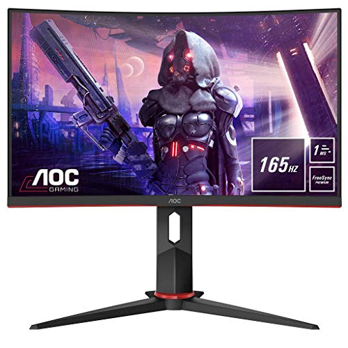 AOC Monitor Gaming C24G2U - 24" Curved 1500R, Full HD, 165 Hz, 1ms, VA, FreeSync Premium, 1920x1080, 250 cd/m, D-SUB, HDMIx2, Displayport 1x1.2