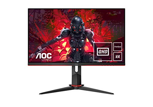 AOC Q27G2U/BK - Monitor de 27" QHD, Resolución 2560 X 1440, 1 Ms, 144 Hz, VA, Freesync, Vesa, Hdmi, Displayport, USB