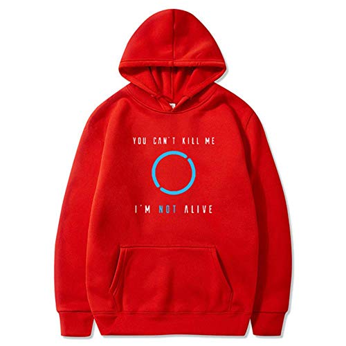 AOONE Detroit Become Human Hoodies Game Print Spring Sudaderas para Hombre Sudaderas con Capucha Populares Jerseys Casuales Ropa de Manga Larga Hombres, Rojo, L