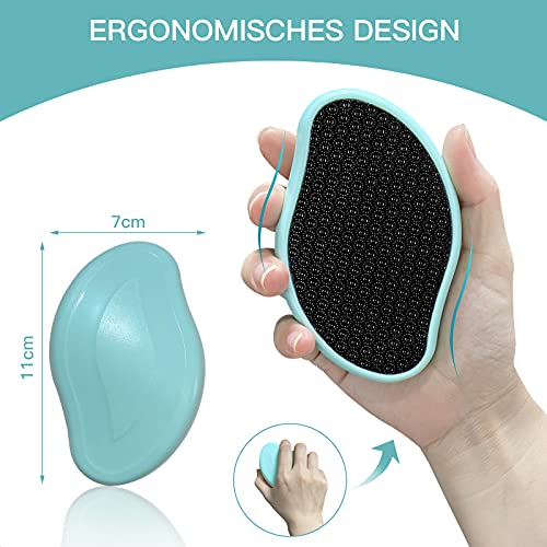 AOT 2 Piezas Lima Pies Vidrio Nano Callos Quita Durezas para Pies Eliminar de Callosidades y Muertas Piel Profesional Aparato de Pedicura Cuidado de Pies