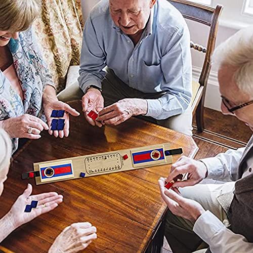 Aoten Classic Mini Travel Wood Beanbag Toss Skill Box Cornhole Game Set Portable Corn Hole Board for Outdoor Indoor Family