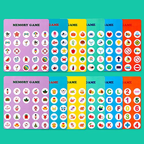 Aoten Flip to Win Memory Match Chess Game Board for Kids Preschool Education Toy Xmas Birthday Gift