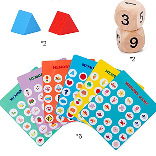 Aoten Flip to Win Memory Match Chess Game Board for Kids Preschool Education Toy Xmas Birthday Gift