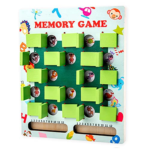 Aoten Flip to Win Memory Match Chess Game Board for Kids Preschool Education Toy Xmas Birthday Gift