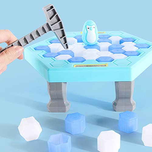 Aoten Ice Block Breaking Save Penguin Game Desachable Knocking Table Educational Toy Desktop Group Play for Kids Party