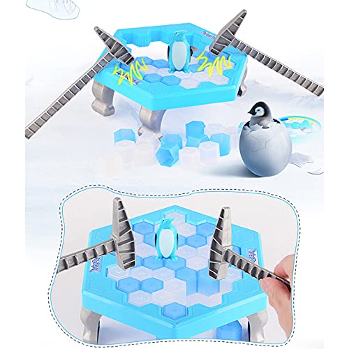 Aoten Ice Block Breaking Save Penguin Game Desachable Knocking Table Educational Toy Desktop Group Play for Kids Party