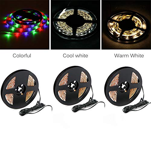 AOZBZ Luz de tira solar, luz de cuerda LED Cinta de LED flexible impermeable al aire libre 9.8ft / 3M 90 LED Iluminación de cuerda de humor para jardín Patio Patio Camino Fiesta Decoración navideña