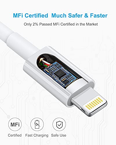 [Apple MFi Certificado] 2 Pack 2m Cable Cargador iPhone, Cable iPhone Carga Rapida para Apple iPhone12 / 12mini / iPhone 11/11 Pro / 11 Pro MAX/X/XS/XR/XS MAX / 8/8 Plus iPad Airpods