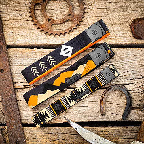 Arcade Cinturón de aventura unisex delgado y original, correa elástica de ancho estrecho, hebilla de ajuste micro, Alfombra Lava/Dr, talla única