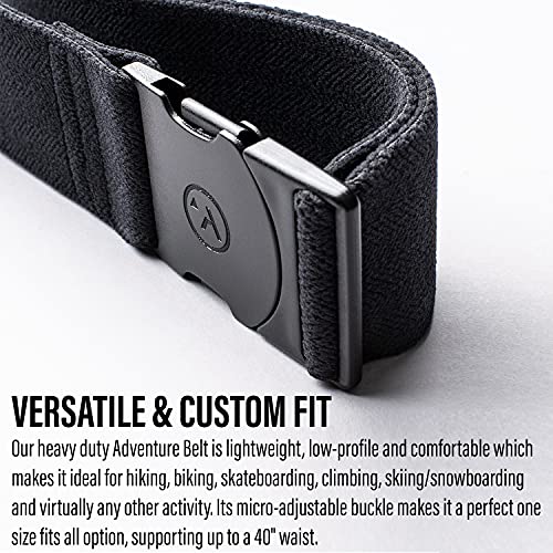 Arcade Cinturón para hombre Adventure Ranger Cinturones de alta resistencia, correa elástica no metálica, hebilla amigable para viajes, azul marino/negro/rango abierto
