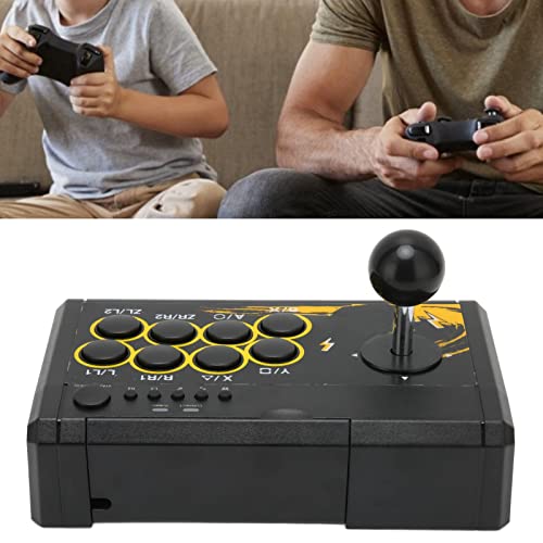 Arcade Fight Stick, Joystick de Juegos con Cable USB, Controlador de Lucha de Arcade Retro, Plug and Play, Soporte para Función Turbo, Aplicable para PS3, para PS4, para Switch, PC