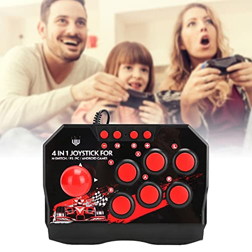 Arcade Fight Stick, Joystick de Lucha con Cable USB Universal Arcade Fightstick para Switch, PS3, PC, Accesorios de Juegos