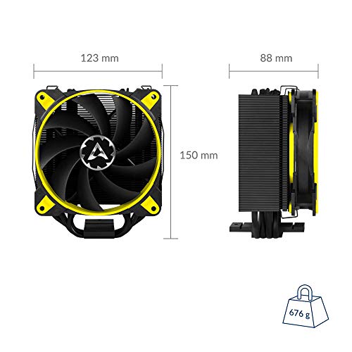 ARCTIC Freezer 33 eSports ONE - Ventilador para Caja de Ordenador I con Ventilador Bionix de 120 mm I 200 a 1800 RPM I Muy silencioso - Amarillo