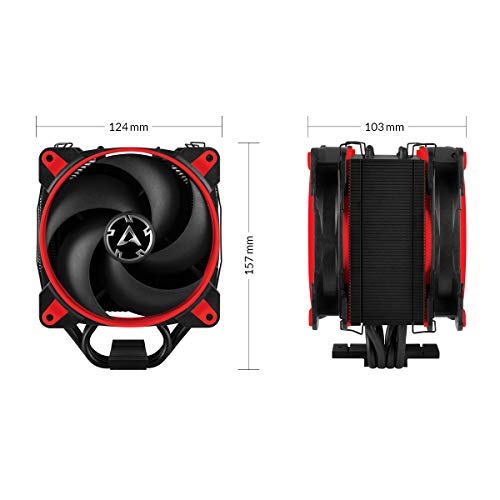 ARCTIC Freezer 34 eSports DUO - Ventola de CPU, Enfriador de CPU Push-Pull, Motor Silencioso, Desde 200 hasta 2100 Rpm, 2 Ventiladores PWM 120mm – Rojo