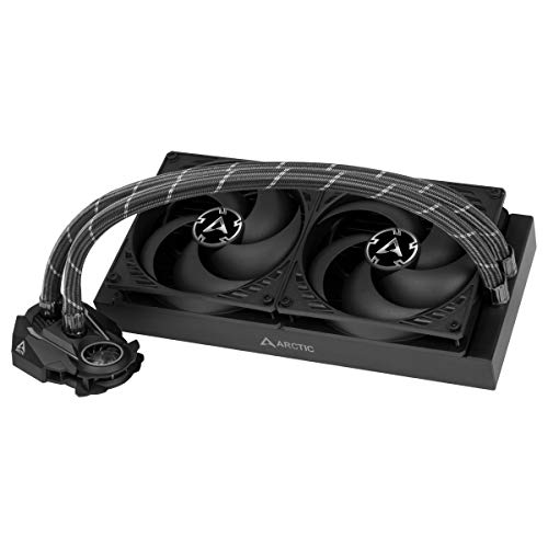 ARCTIC Liquid Freezer II 280 - Refrigerador de agua AIO de CPU Multi-Compatible, con Intel y AMD, bomba controlada por PWM, Velocidad del Ventilador: 200-1700 RPM (controlada vía PWM) - Negro