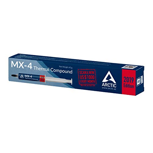 ARCTIC MX-4 (45 g) - Premium Performance Pasta Térmica para todos los procesadores (CPU, GPU - PC, PS4, XBOX), muy alta conductividad térmica, larga durabilidad, aplicación segura, no conductora