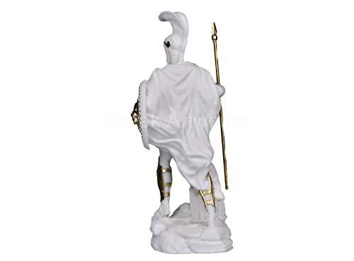 Ares Mars Greek Roman Olympian God of war and Courage estatua Figura de escultura de oro blanco