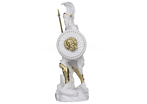 Ares Mars Greek Roman Olympian God of war and Courage estatua Figura de escultura de oro blanco