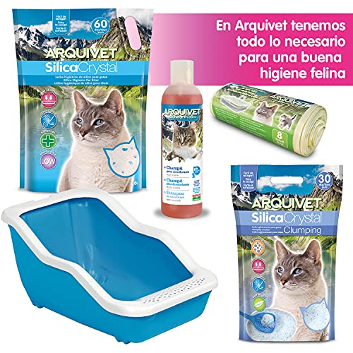 Arquivet Arena para Gato Silica Crystal - Capacidad 7.6 L, lecho higiénico para Gatos, felinos, Capacidad Absorbente, Ayuda a Eliminar olores y bacterias
