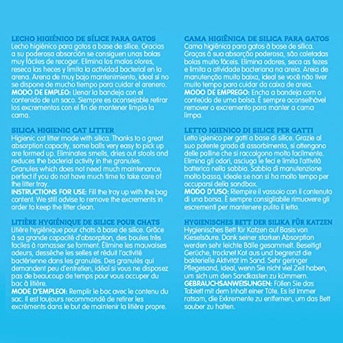 Arquivet Arena para Gato Silica Crystal - Capacidad 7.6 L, lecho higiénico para Gatos, felinos, Capacidad Absorbente, Ayuda a Eliminar olores y bacterias