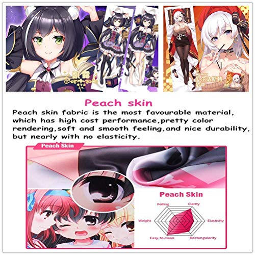 ARRISLIFE Utawarerumono Mask of Deception Body Funda de Almohada Peach Skin 150 x 50cm(59in x 19.6in) Kawaii Funda de Almohada