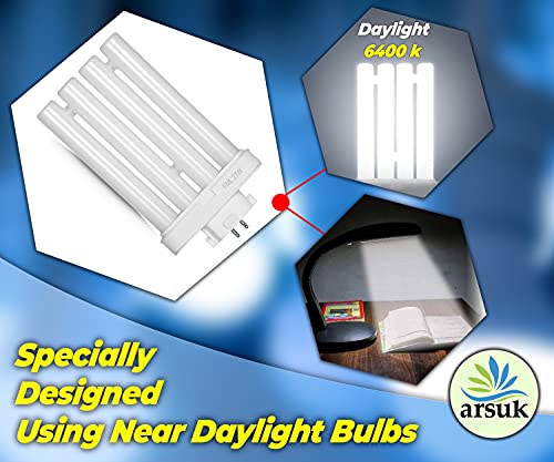 ARSUK® luz ahorro de energía de pie lámpara de lectura luz (Bombilla de repuesto, Bombilla 27W)