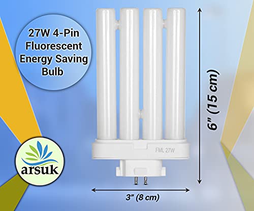 ARSUK® luz ahorro de energía de pie lámpara de lectura luz (Bombilla de repuesto, Bombilla 27W)