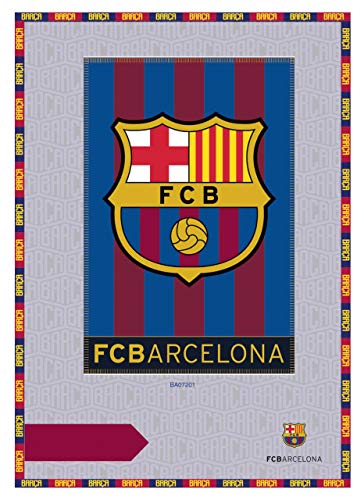 Asditex Manta Rachel F.C Barcelona 160x240 - Manta para Cama de 90 cm - Estampado Blaugrana con el Escudo del Barcelona