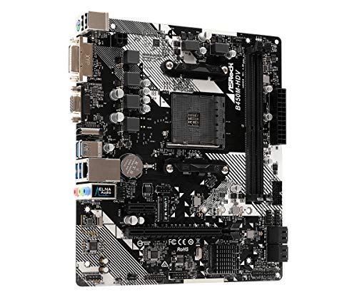 Asrock B450M-HDV R4.0 - Placa Base (AMD, Zócalo AM4, AMD Ryzen, DDR4-SDRAM, DIMM, 2133,2400,2667,2933,3200 MHz)