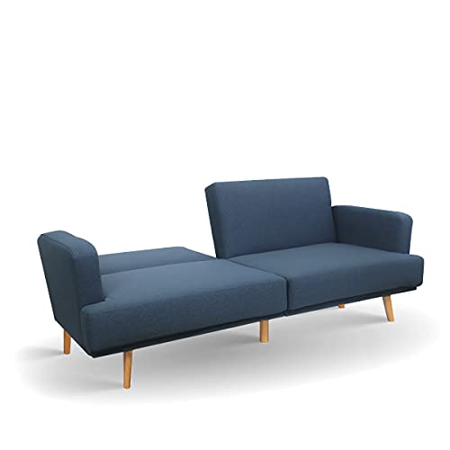 Astan Hogar Sofá Cama 3 Plazas, Tapizado Tela. Modelo Axel AH-AR40600DN, Azul Denim,